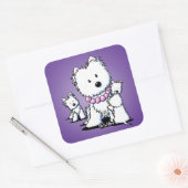 KiniArt Westie Mama & Pups Stickers (Umschlag)