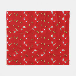 KiniArt Westie Martini Fleece Blanket