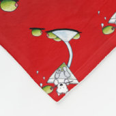 KiniArt Westie Martini Fleece Blanket (Ecke)