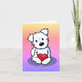 KiniArt Westie Mended Heart Sympathy Card Dankeskarte (Vorderseite)
