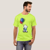 KiniArt Westie mit Balloons T - Shirt (Vorne ganz)