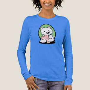 KiniArt Westie mit Knochen Tri-Blend Shirt