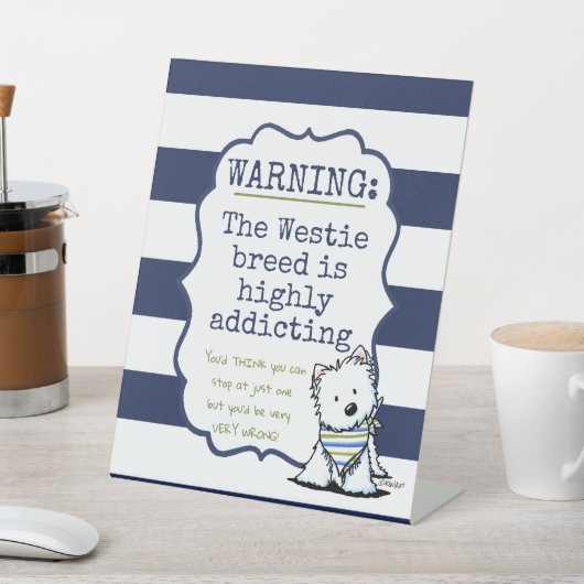 KiniArt Westie Nautical Tasse Sockelschild (In SItu)