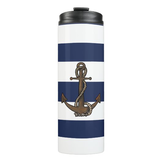 KiniArt Westie Nautical Thermosbecher (Vorderseite)