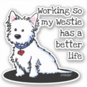 KiniArt Westie Parent Sticker (Vorderseite)