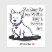 KiniArt Westie Parent Sticker (Blatt)