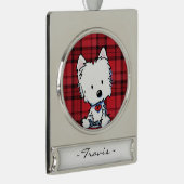 KiniArt Westie Personalisierte Ornament (Rechts)