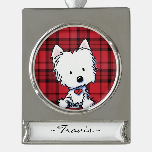 KiniArt Westie Personalisierte Ornament (Vorderseite)