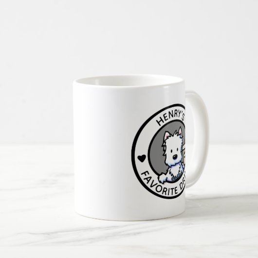 KiniArt Westie Personalized Mug Kaffeetasse (VorderseiteRechts)