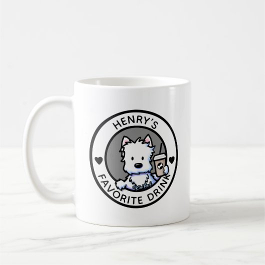 KiniArt Westie Personalized Mug Kaffeetasse (Links)