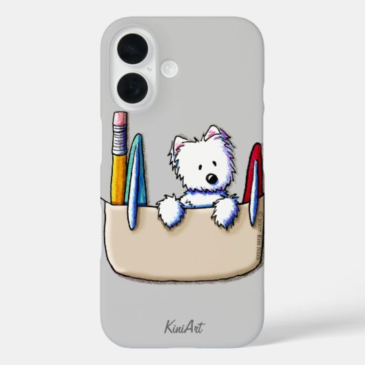 KiniArt Westie Pocket Protector Case-Mate iPhone Hülle (Rückseite)