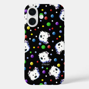 KiniArt Westie Polka Dot iPhone 16 Hülle