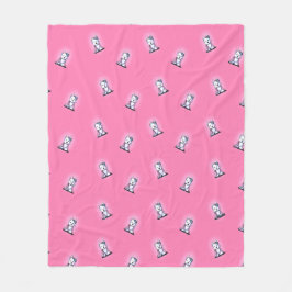 KiniArt Westie Princess Fleece Blanket