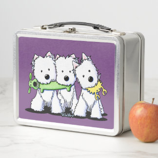 KiniArt Westie Pro Spieler Metall Lunch Box