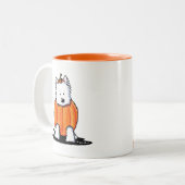KiniArt Westie Punkin' Zweifarbige Tasse (Vorderseite Links)