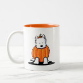 KiniArt Westie Punkin' Zweifarbige Tasse (Links)