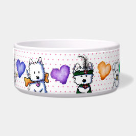 KiniArt Westie Puppy Liebe Pet Bowl Napf