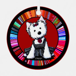 KiniArt Westie Quinceañera Ornament Aus Metall