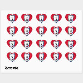 KiniArt Westie Red Heart Stickers (Blatt)