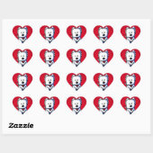 KiniArt Westie Red Heart Stickers (Blatt)