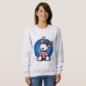 KiniArt Westie Reindeer Christmas Sweatshirt (Vorne ganz)