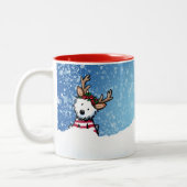 KiniArt Westie Rentier Weihnachtsfeierliche Tasse (Links)