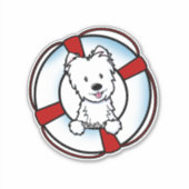 KiniArt Westie Rescue Sticker (Vorderseite)