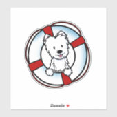 KiniArt Westie Rescue Sticker (Blatt)