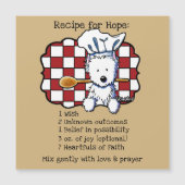 KiniArt Westie Rezept für Hoffnung Magnetkarte (Vorderseite)