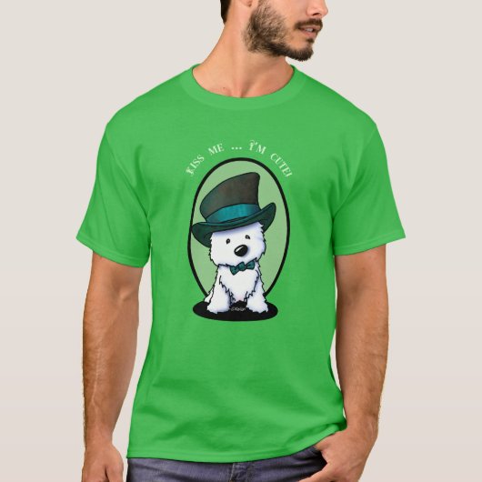 KiniArt Westie Saint Patrick's T-Shirt (Vorderseite)