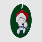 KiniArt Westie Santa Ornament (Vorderseite)
