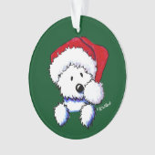 KiniArt Westie Santa Ornament (Vorderseite)