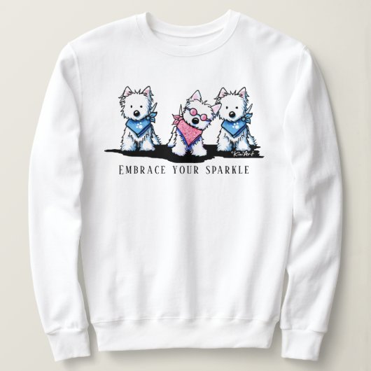 KiniArt Westie Sei du selbst Sweatshirt (Design vorne)