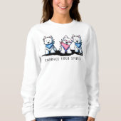 KiniArt Westie Sei du selbst Sweatshirt (Vorderseite)