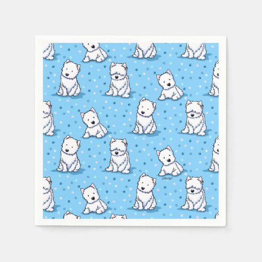 KiniArt Westie Serviette (Vorderseite)