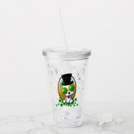 KiniArt Westie St. Paddy’s Acrylic Tumbler Acryltrinkbecher