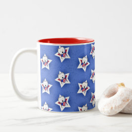 KiniArt Westie Star Zweifarbige Tasse