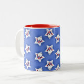 KiniArt Westie Star Zweifarbige Tasse (Vorderseite Links)