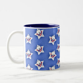 KiniArt Westie Star Zweifarbige Tasse
