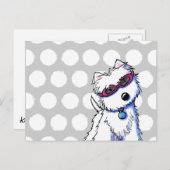 KiniArt Westie Sun Doggles Postkarte (Vorne/Hinten)