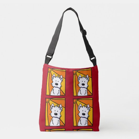 KiniArt Westie Sunshine Bag Tragetaschen Mit Langen Trägern (Vorderseite)