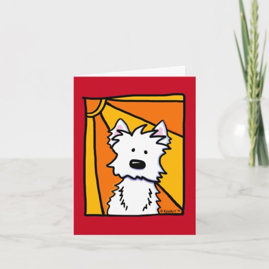 KiniArt Westie Sunshine Card Karte (Vorderseite)