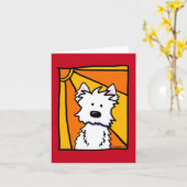 KiniArt Westie Sunshine Card Karte (Gelbe Blume)