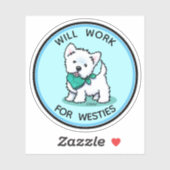 KiniArt Westie Süsse Sticker (Blatt)