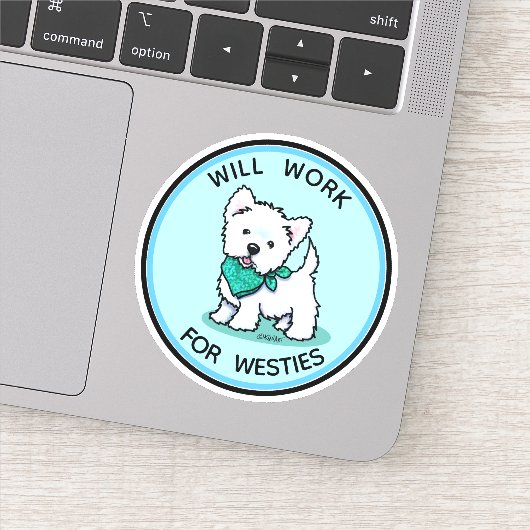 KiniArt Westie Süsse Sticker (Detail)