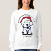 KiniArt Westie Terrier Christmas Sweatshirt (Vorderseite)