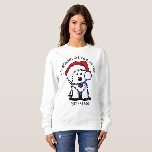 KiniArt Westie Terrier Christmas Sweatshirt (Vorne ganz)