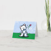 KiniArt Westie Terrier Dankeskarte (Vorderseite)