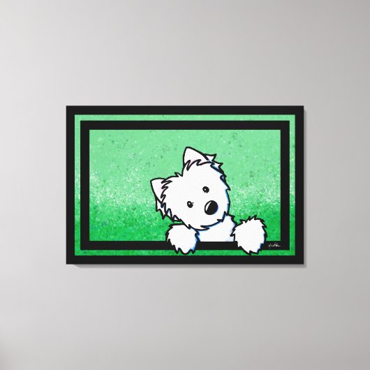 KiniArt Westie Terrier Dog Art Leinwanddruck (Vorderseite)