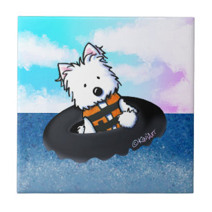 KiniArt Westie Terrier Fliese